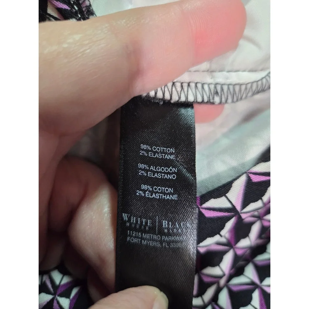 White‎ House Black Market Shorts Geometric Print Career Casual Ladies 0